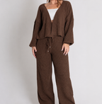 Conjunto Feminino de Tricot Mousse (Cardigan + Calça) | PROMOÇÃO DE INVERNO