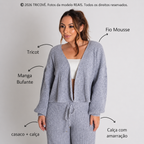 Conjunto Feminino de Tricot Mousse (Cardigan + Calça) | PROMOÇÃO DE INVERNO