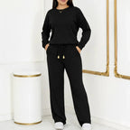 KIT 2 Conjuntos Feminino Longo em Tricot (Blusa + Calça) | PROMOÇÃO OUTONO/INVERNO