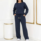 KIT 2 Conjuntos Feminino Longo em Tricot (Blusa + Calça) | PROMOÇÃO OUTONO/INVERNO
