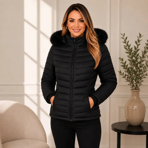 Jaqueta Puffer Peluciada Feminina | PROMOÇÃO OUTONO/INVERNO