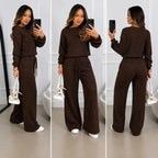 Kit 2 Conjuntos Feminino Canelado em Tricot (Blusa + Calça) | PROMOÇÃO OUTONO/INVERNO - Tatiana Modas