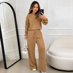 Kit 2 Conjuntos Feminino Canelado em Tricot (Blusa + Calça) | PROMOÇÃO OUTONO/INVERNO